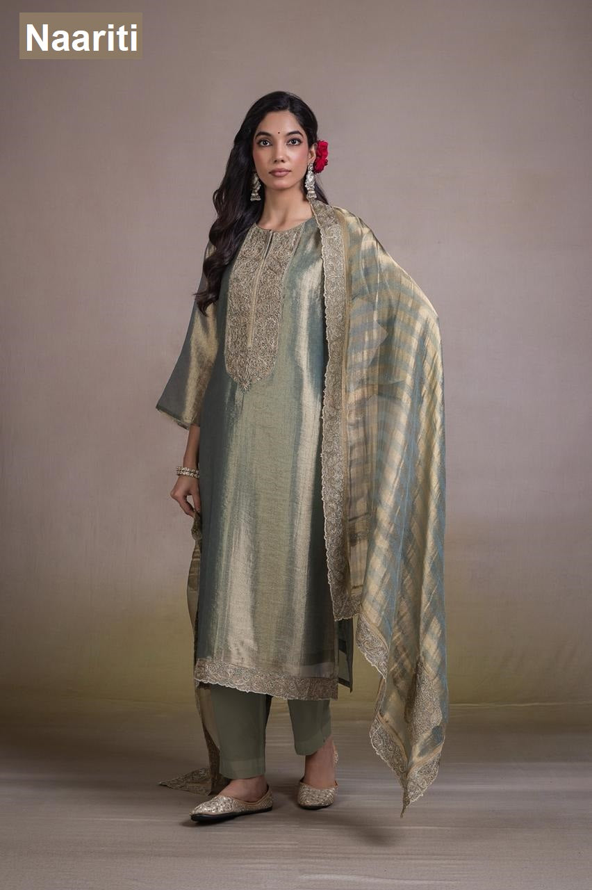 Zivaya 2824 Naariti Tissue Silk Pant Style Suits Exporter