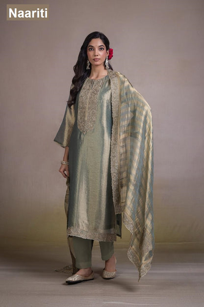 Zivaya 2824 Naariti Tissue Silk Pant Style Suits Exporter