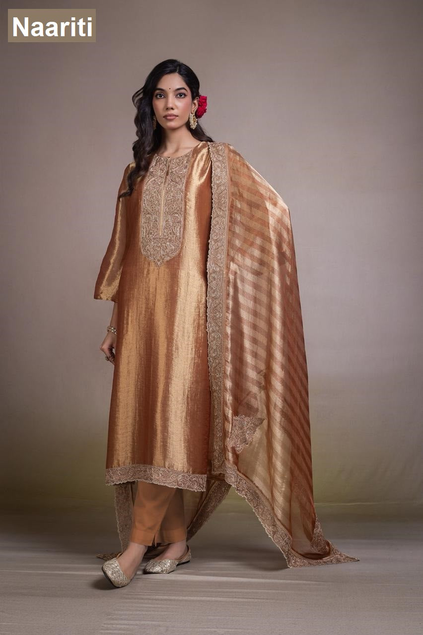 Zivaya 2824 Naariti Tissue Silk Pant Style Suits Exporter