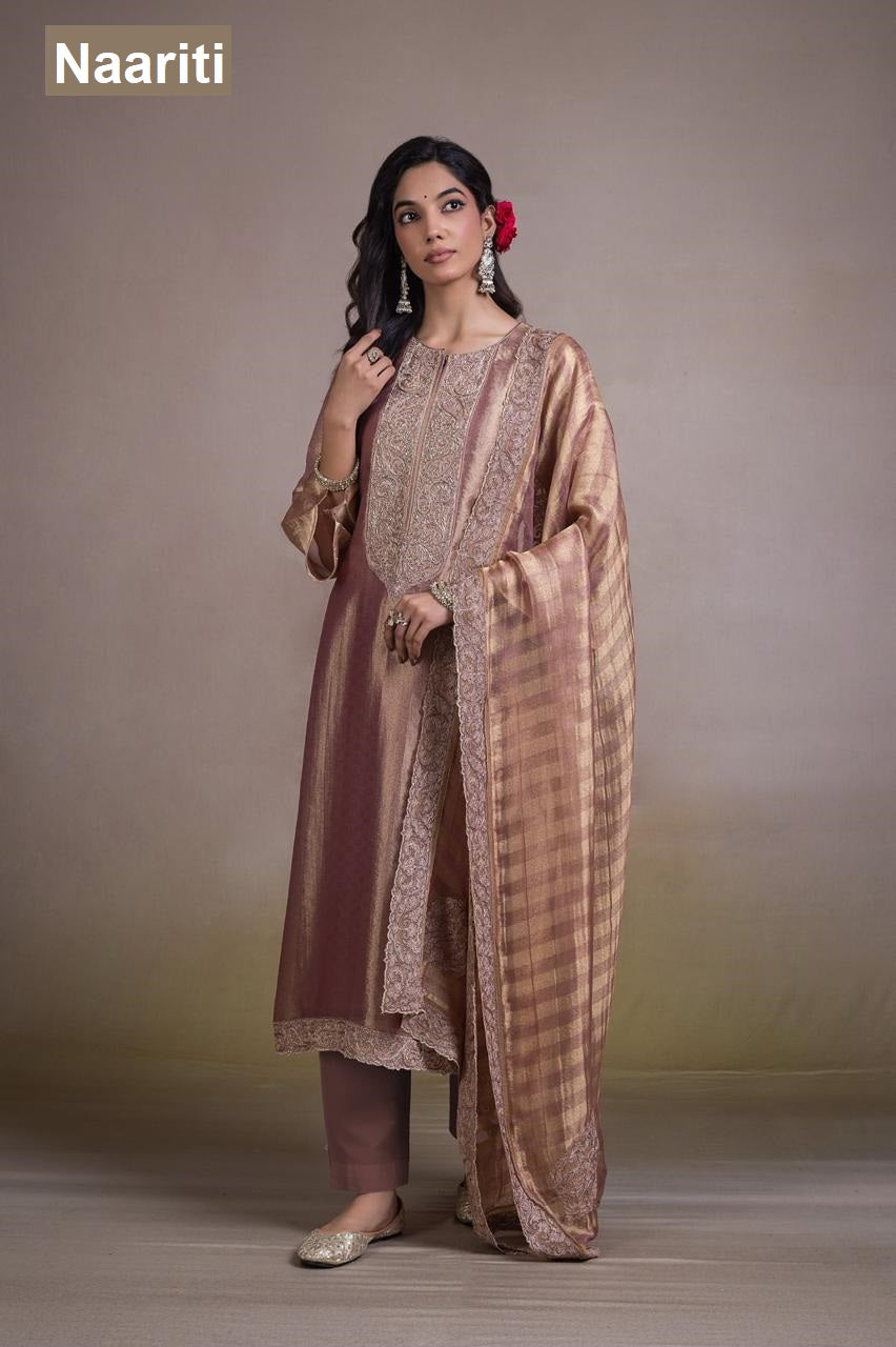 Zivaya 2824 Naariti Tissue Silk Pant Style Suits Exporter