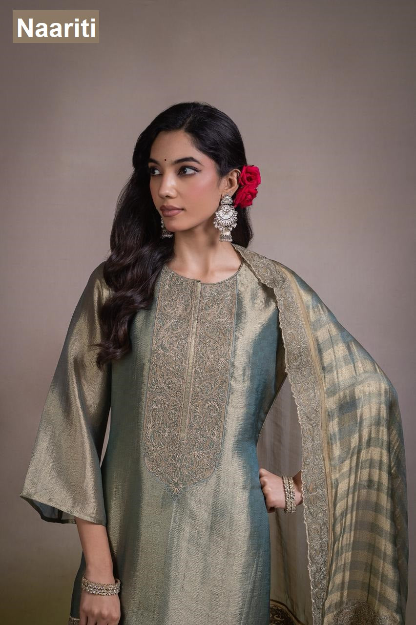 Zivaya 2824 Naariti Tissue Silk Pant Style Suits Exporter