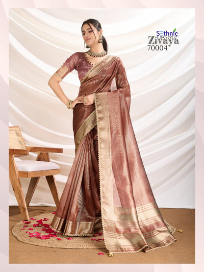 Zivaya 70001-70006 Sethnic Tissue Sarees Exporter