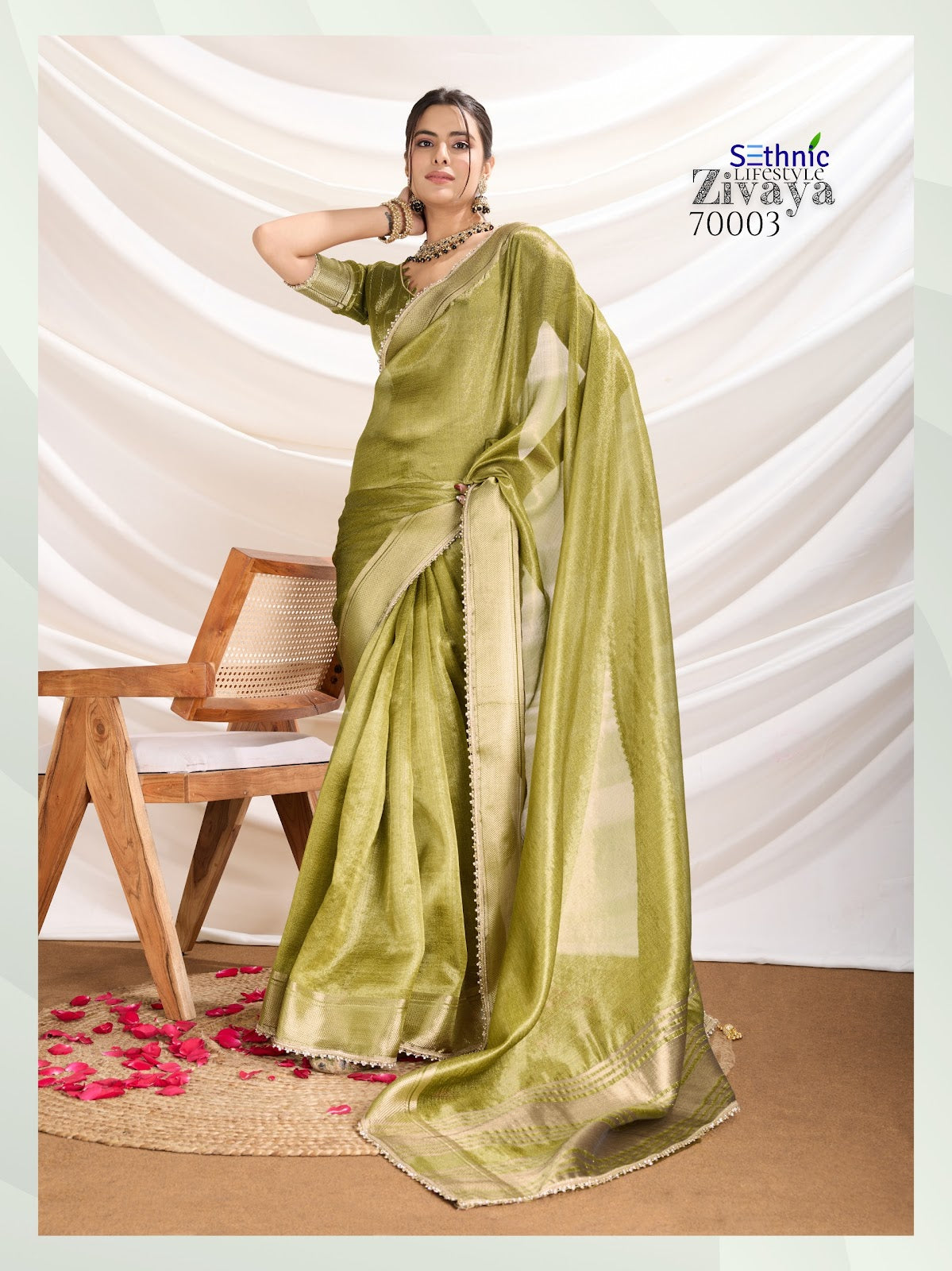 Zivaya 70001-70006 Sethnic Tissue Sarees Exporter