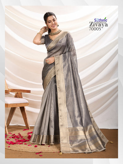 Zivaya 70001-70006 Sethnic Tissue Sarees Exporter
