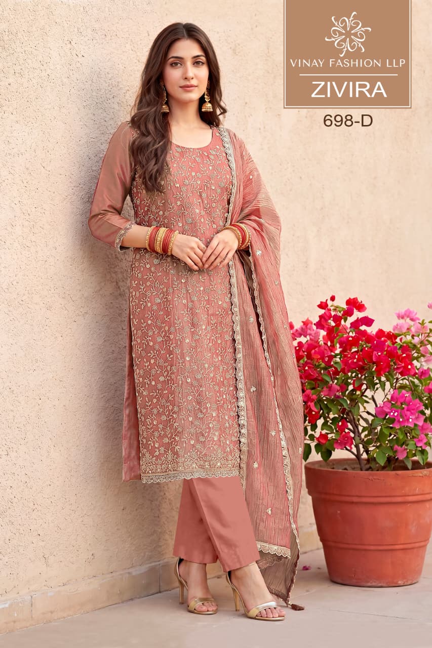 Zivira Kuleesh Vinay Fashion Llp Silk Pant Style Suits Manufacturer Gujarat