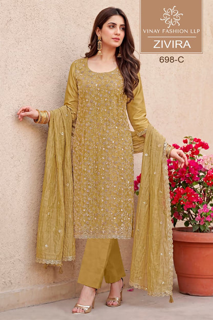 Zivira Kuleesh Vinay Fashion Llp Silk Pant Style Suits Manufacturer Gujarat