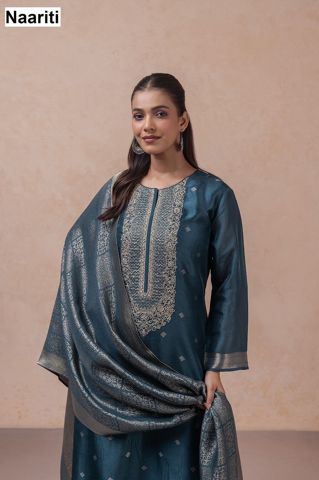 Zivnaar 2792 Naariti Silk Jacquard Pant Style Suits Wholesale Price
