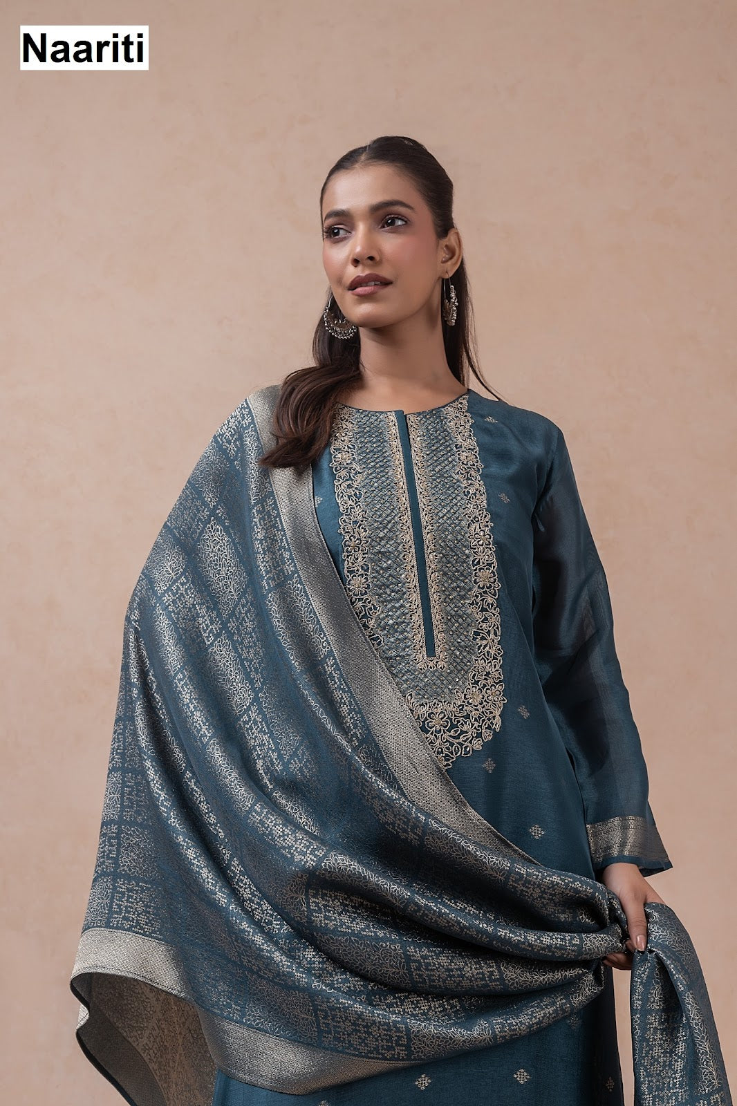Zivnaar 2792 Naariti Silk Jacquard Pant Style Suits Wholesale Price