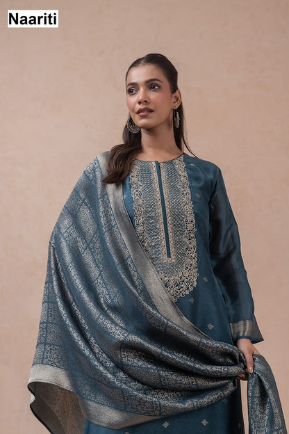 Zivnaar 2792 Naariti Silk Jacquard Pant Style Suits Wholesale Price