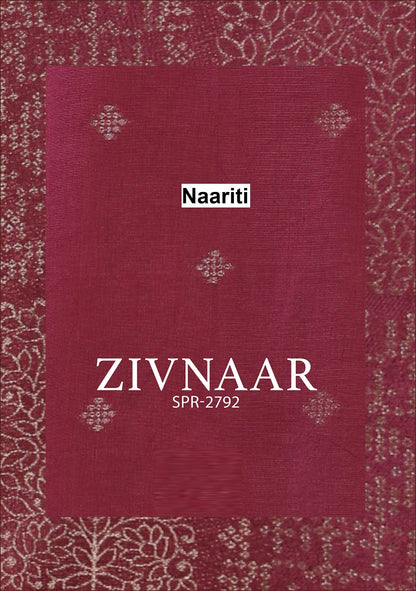 Zivnaar 2792 Naariti Silk Jacquard Pant Style Suits Wholesale Price