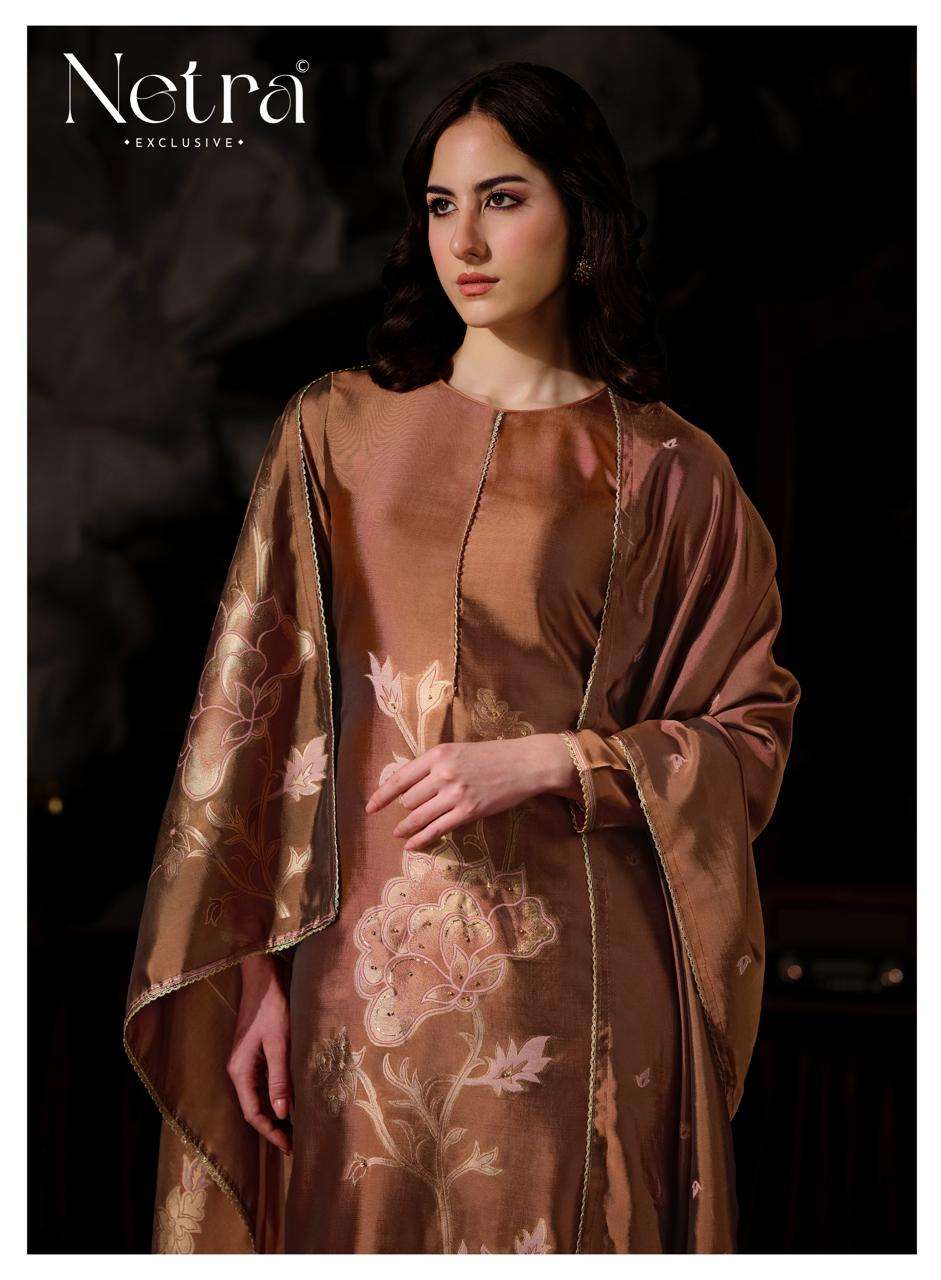 Zivya Netra Woven Silk Pant Style Suits Wholesaler India