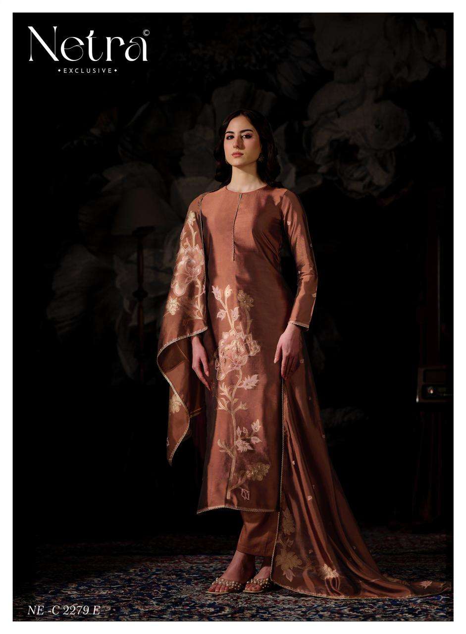 Zivya Netra Woven Silk Pant Style Suits Wholesaler India