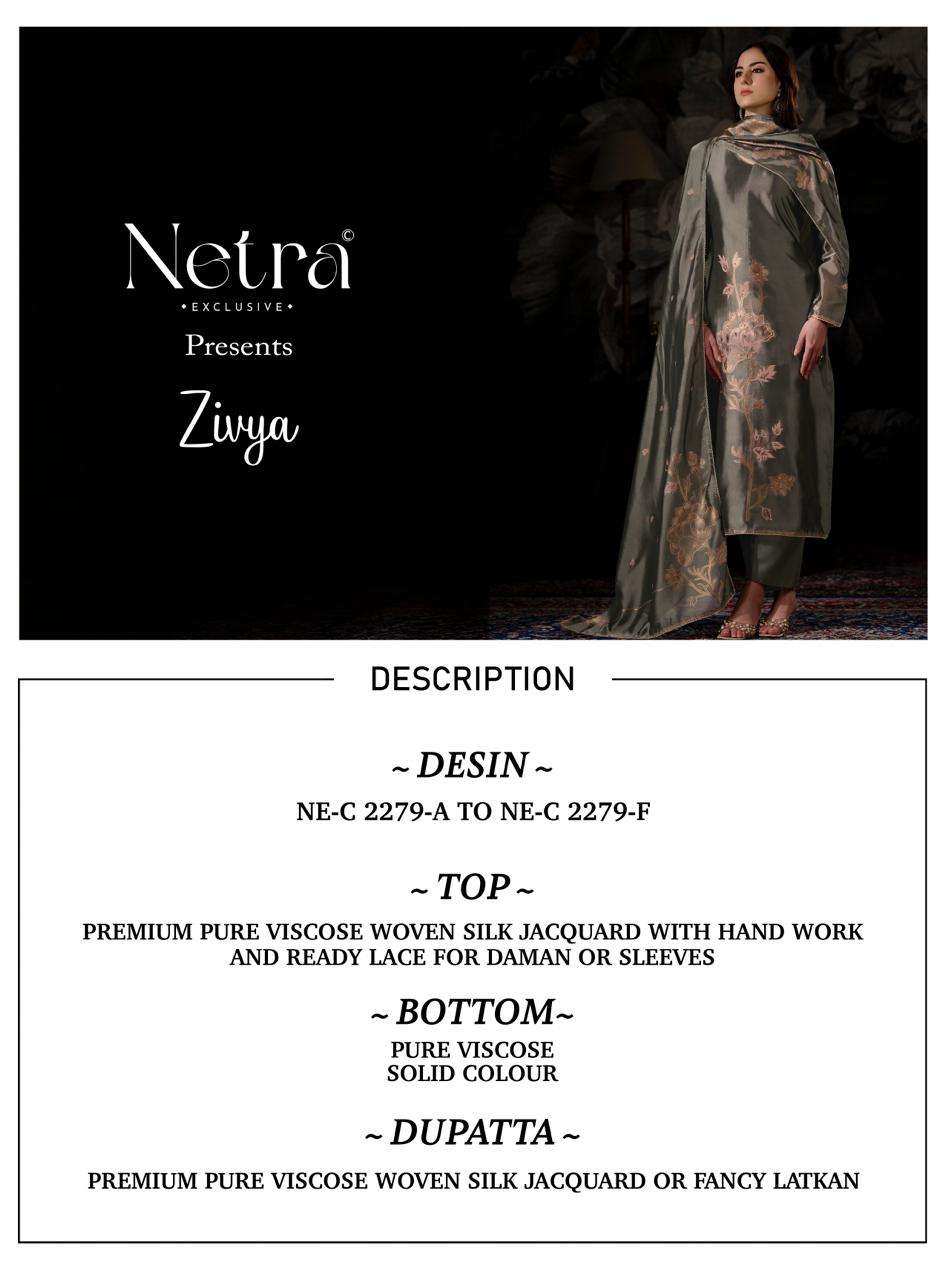 Zivya Netra Woven Silk Pant Style Suits Wholesaler India