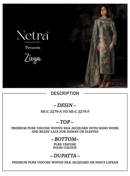 Zivya Netra Woven Silk Pant Style Suits Wholesaler India