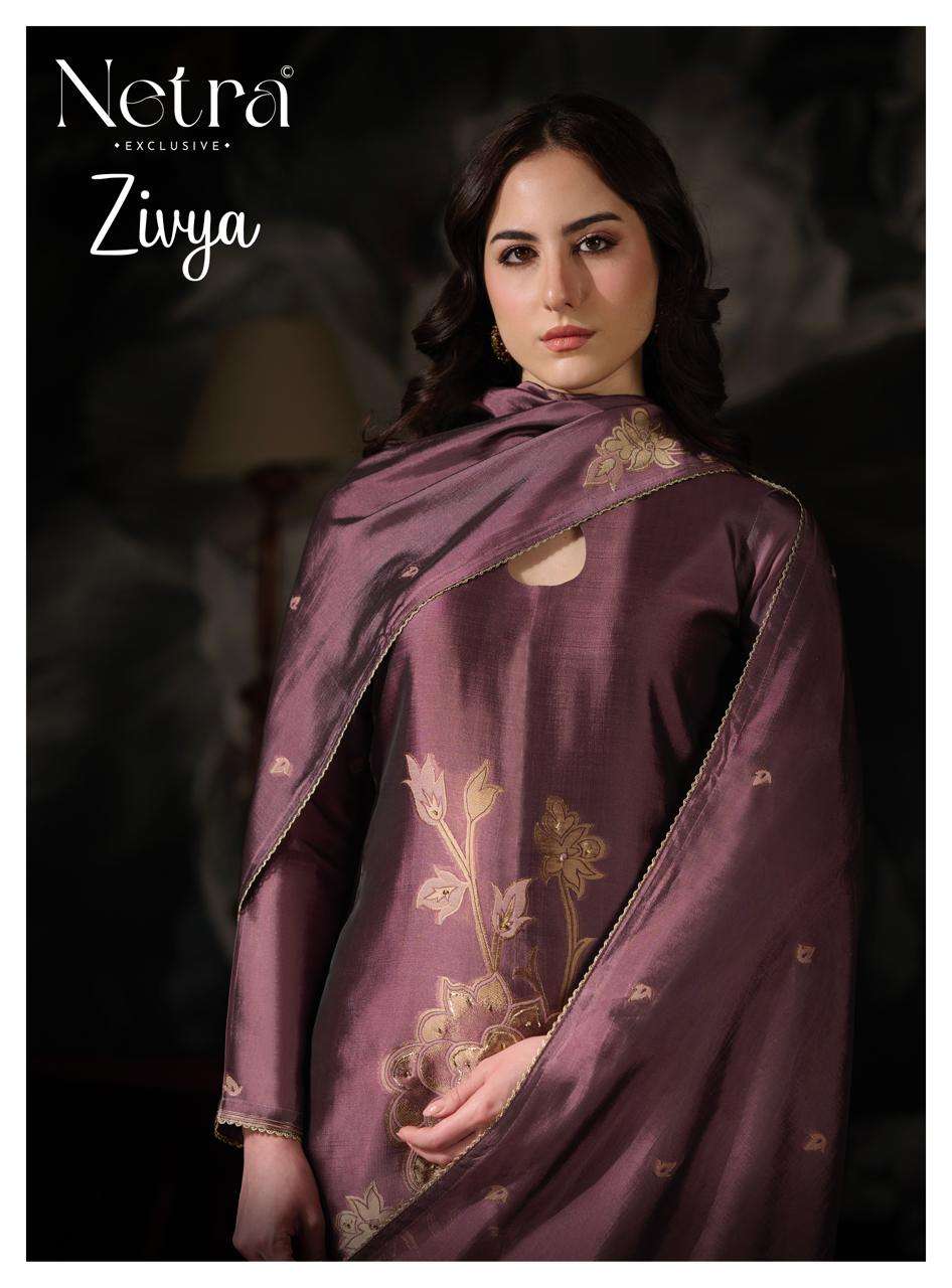 Zivya Netra Woven Silk Pant Style Suits Wholesaler India