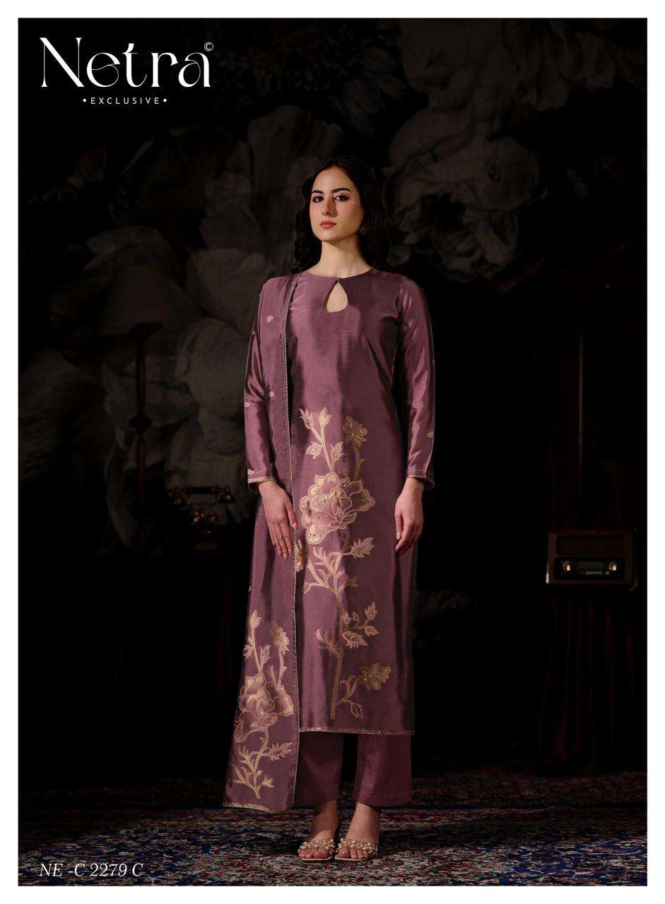 Zivya Netra Woven Silk Pant Style Suits Wholesaler India