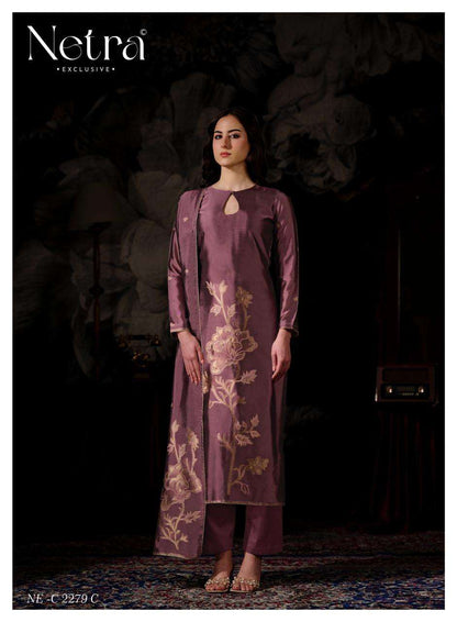 Zivya Netra Woven Silk Pant Style Suits Wholesaler India