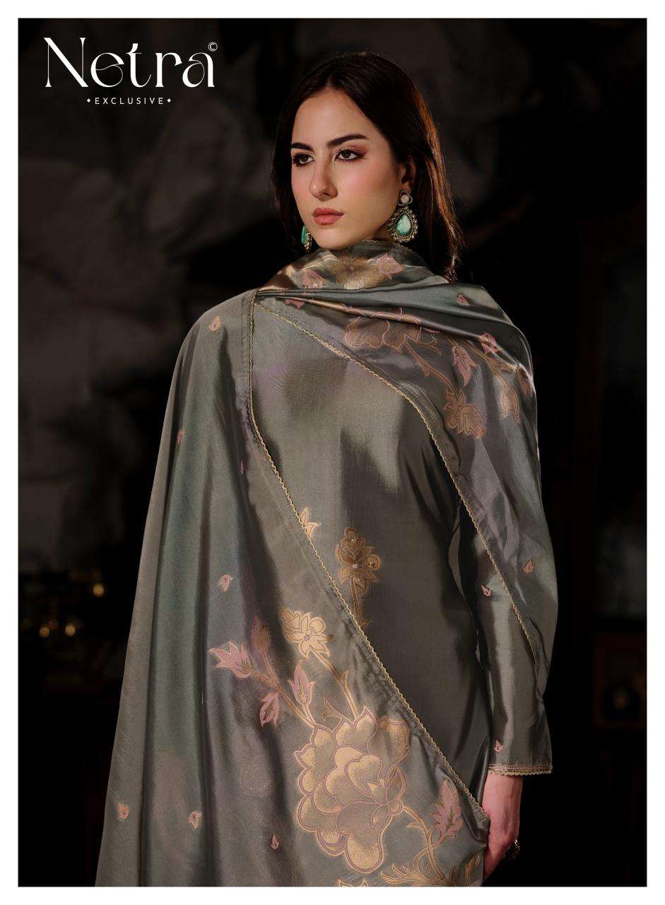 Zivya Netra Woven Silk Pant Style Suits Wholesaler India