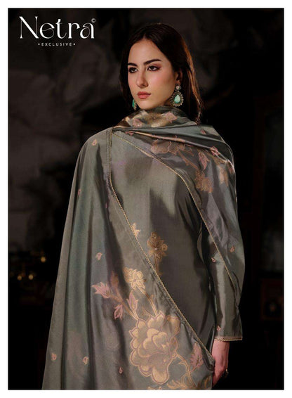 Zivya Netra Woven Silk Pant Style Suits Wholesaler India