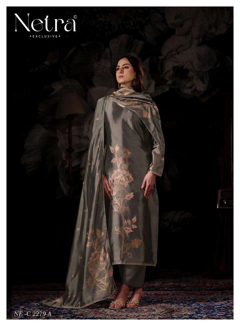 Zivya Netra Woven Silk Pant Style Suits Wholesaler India