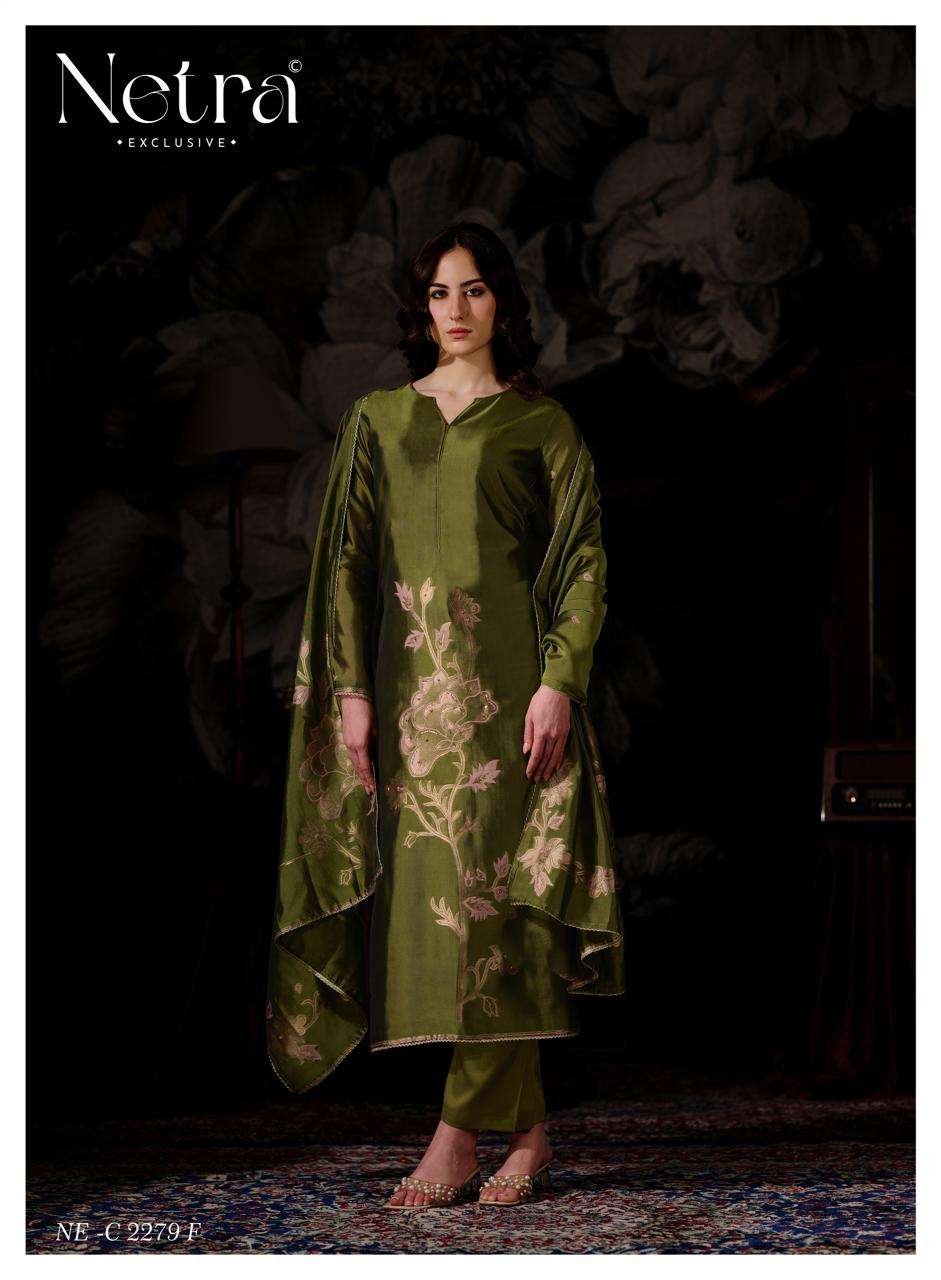 Zivya Netra Woven Silk Pant Style Suits Wholesaler India