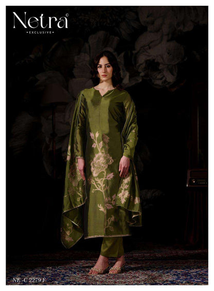 Zivya Netra Woven Silk Pant Style Suits Wholesaler India
