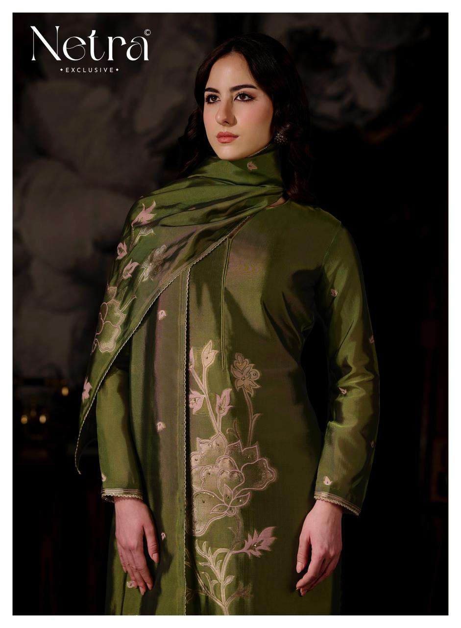Zivya Netra Woven Silk Pant Style Suits Wholesaler India