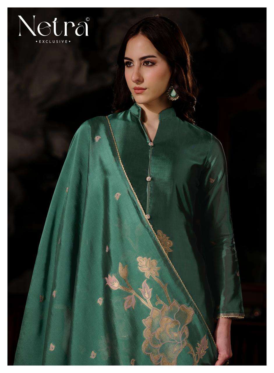 Zivya Netra Woven Silk Pant Style Suits Wholesaler India