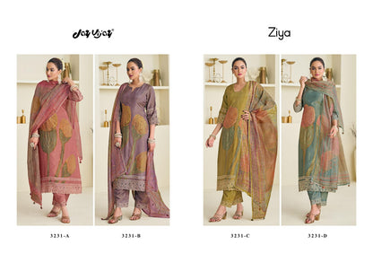 Ziya 3231 Jay Vijay Simmer Pant Style Suits Manufacturer India
