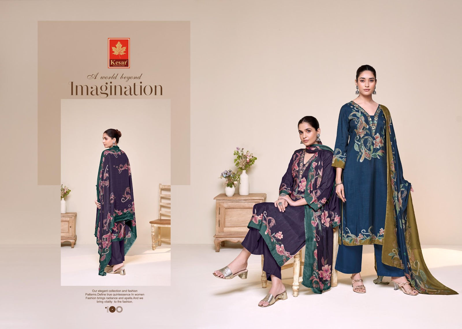 Ziya Kesar Pure Viscose Pant Style Suits Wholesaler