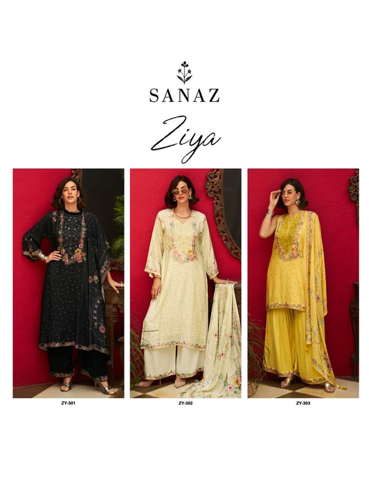 Ziya Sanaz Viscose Muslin Pakistani Salwar Suits Manufacturer Ahmedabad