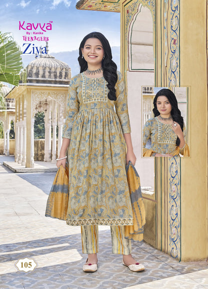 Ziya Vol 1 Kavya Capsule Girls Readymade Pant Suits Manufacturer India
