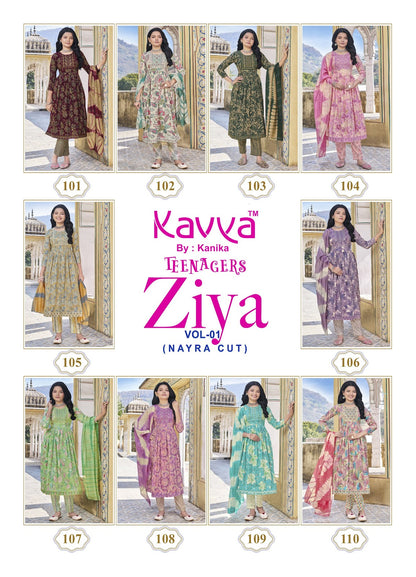 Ziya Vol 1 Kavya Capsule Girls Readymade Pant Suits Manufacturer India