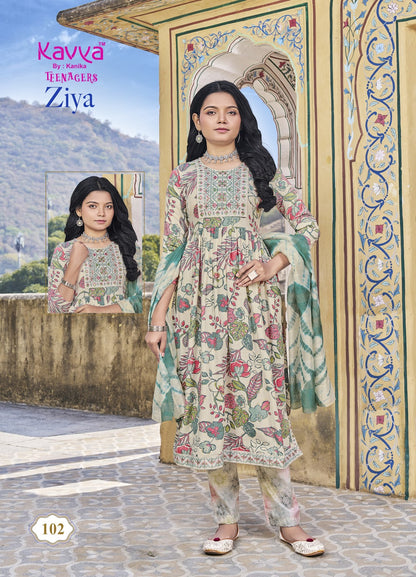 Ziya Vol 1 Kavya Capsule Girls Readymade Pant Suits Manufacturer India