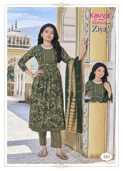 Ziya Vol 1 Kavya Capsule Girls Readymade Pant Suits Manufacturer India