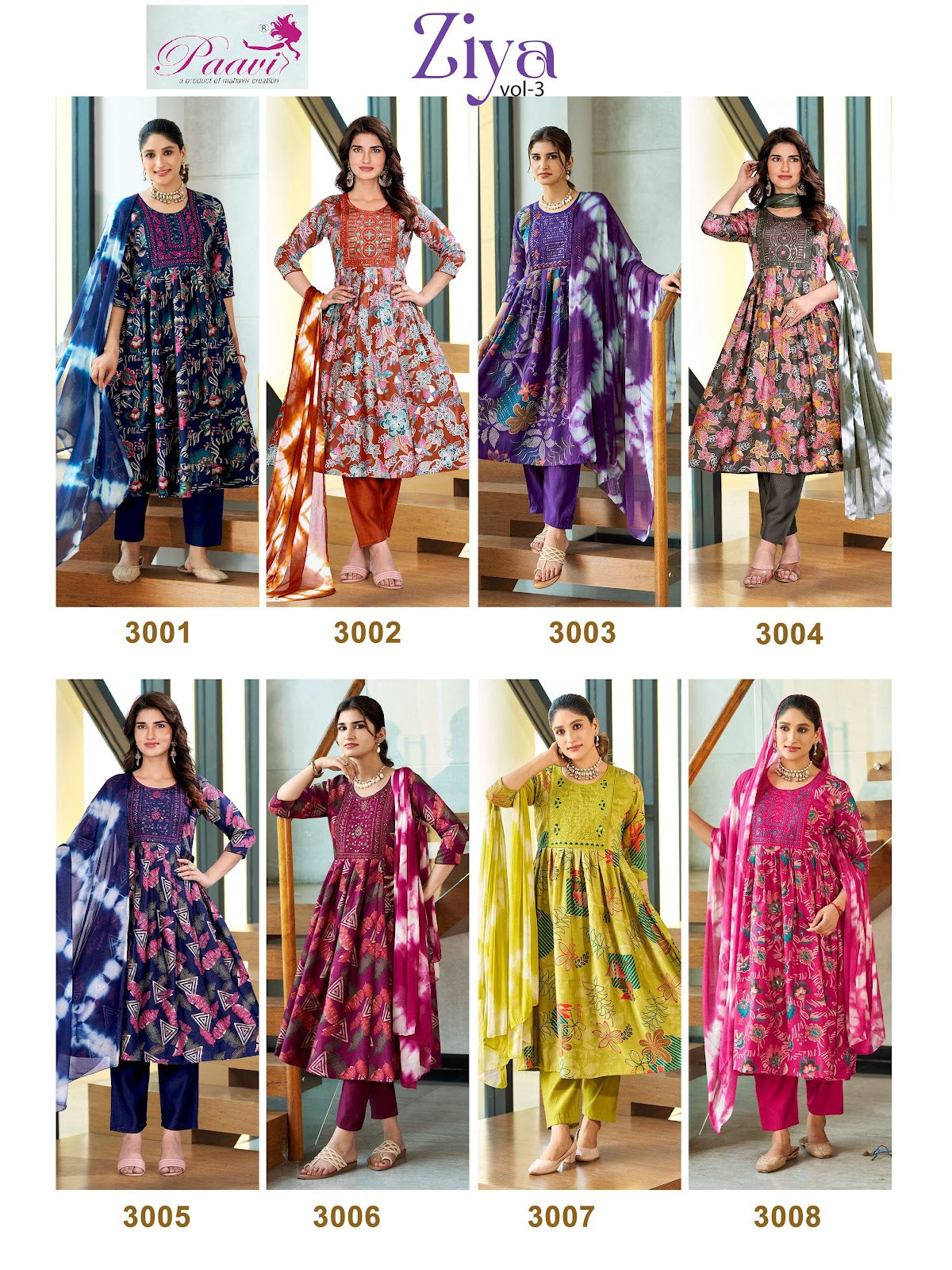 Ziya Vol 3 Paavi Berlin Readymade Anarkali Suits Exporter India
