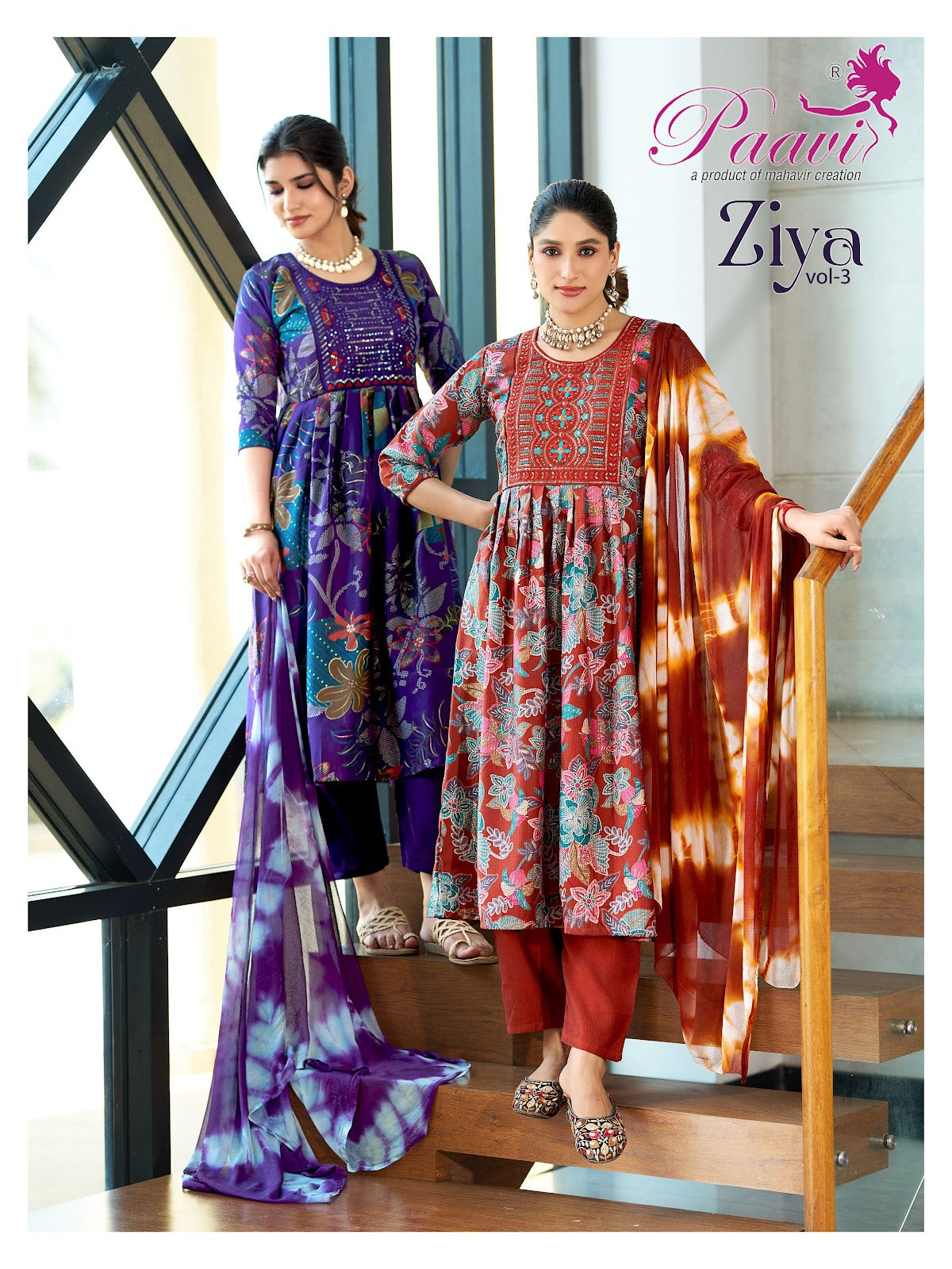 Ziya Vol 3 Paavi Berlin Readymade Anarkali Suits Exporter India