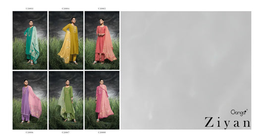 Ziyan Ganga Premium Bemberg Plazzo Style Suits Manufacturer