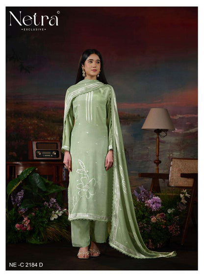 Ziyana Netra Bemberg Muslin Pant Style Suits Exporter Gujarat