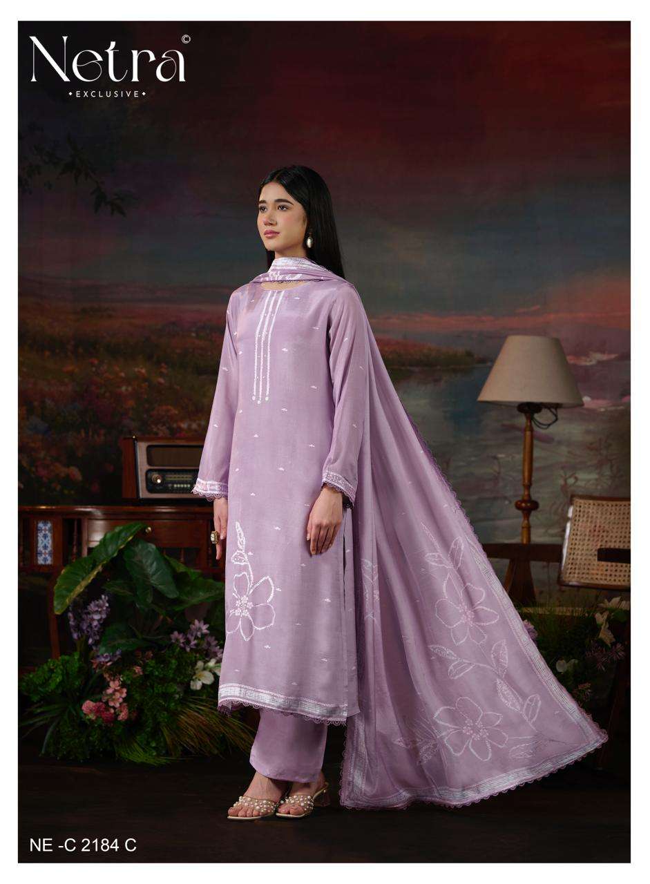 Ziyana Netra Bemberg Muslin Pant Style Suits Exporter Gujarat