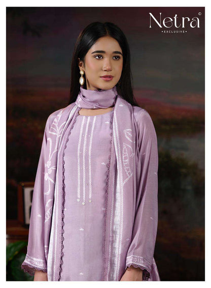 Ziyana Netra Bemberg Muslin Pant Style Suits Exporter Gujarat