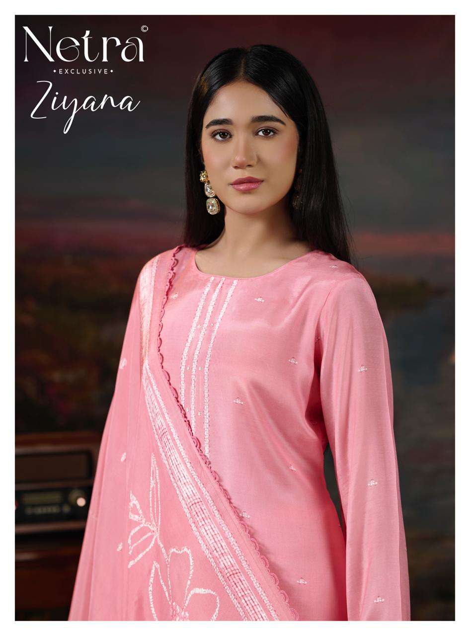 Ziyana Netra Bemberg Muslin Pant Style Suits Exporter Gujarat