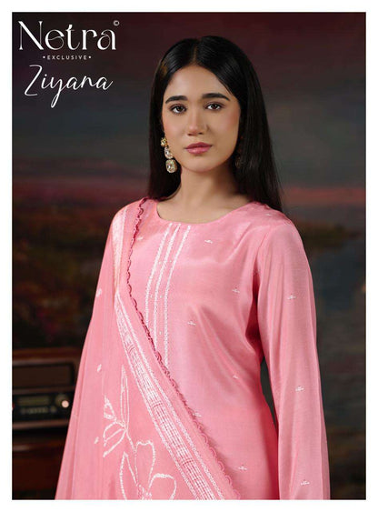 Ziyana Netra Bemberg Muslin Pant Style Suits Exporter Gujarat
