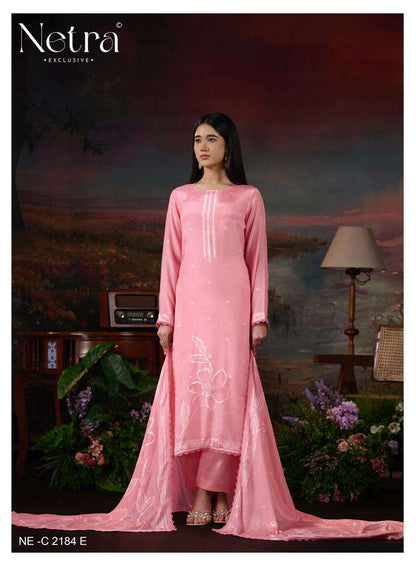 Ziyana Netra Bemberg Muslin Pant Style Suits Exporter Gujarat