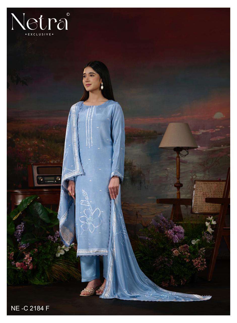 Ziyana Netra Bemberg Muslin Pant Style Suits Exporter Gujarat