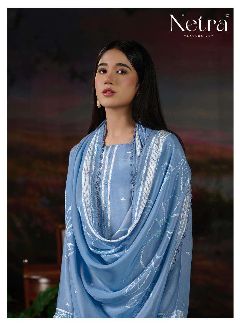 Ziyana Netra Bemberg Muslin Pant Style Suits Exporter Gujarat