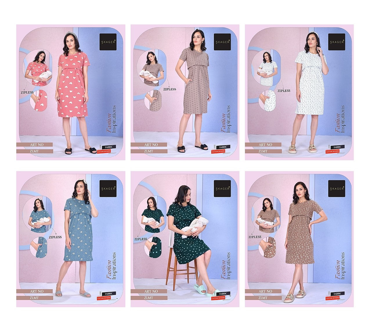 Zlmt Vol 1 Maternity Short Skager Sinker Feeding Night Gown Manufacturer Ahmedabad