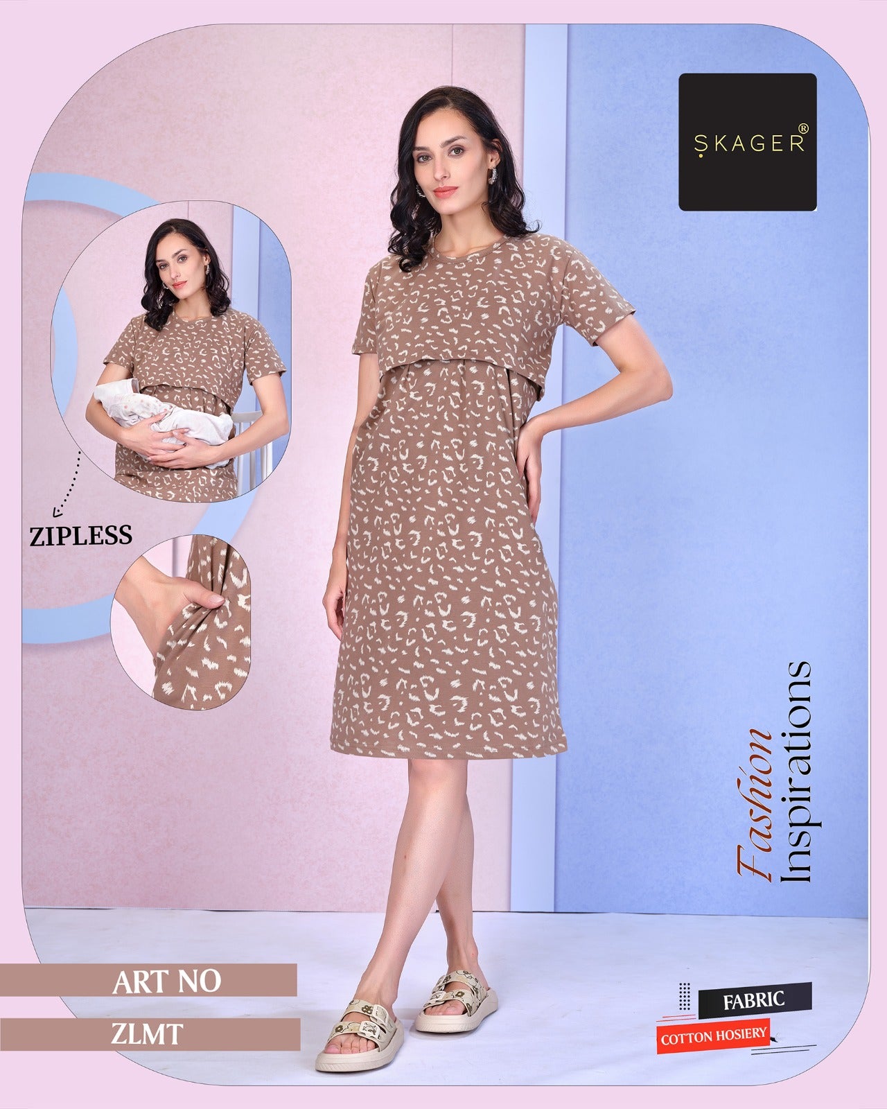 Zlmt Vol 1 Maternity Short Skager Sinker Feeding Night Gown Manufacturer Ahmedabad