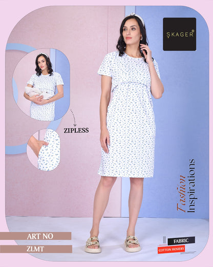 Zlmt Vol 1 Maternity Short Skager Sinker Feeding Night Gown Manufacturer Ahmedabad