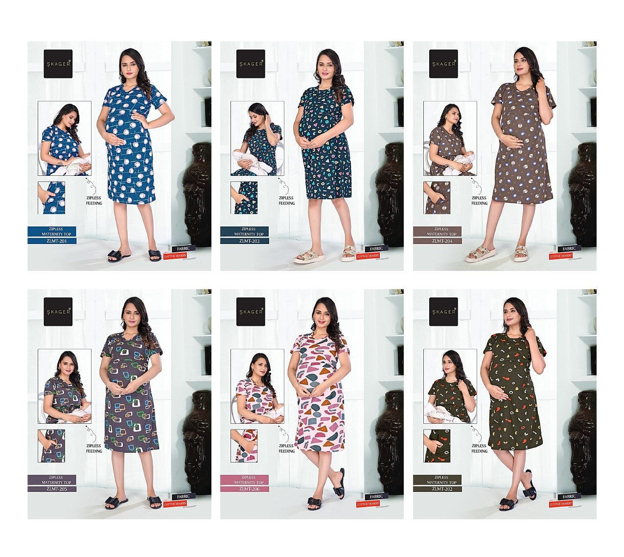 Zlmt Vol 2 Maternity Short Skager Sinker Feeding Night Gown Wholesaler